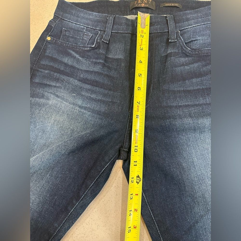 7 For All Mankind Jen7 Angle Skinny Floral Studs Women's Jeans Size 6 - Picture 5 of 15